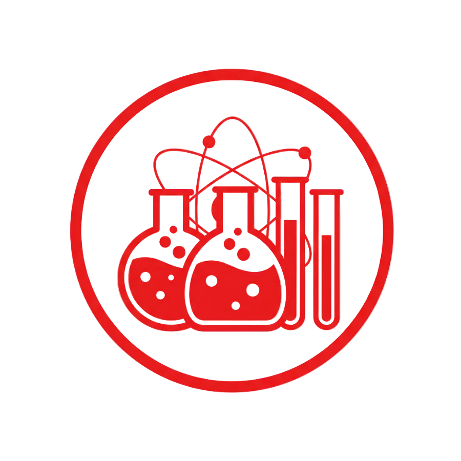 lab icon in colour FF0000